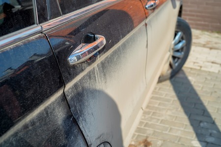 Dirty car sideの写真素材