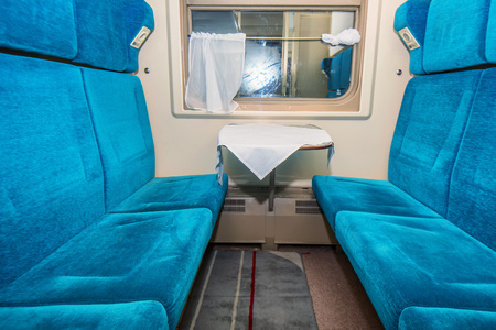 Inside of high speed train compartmentの写真素材