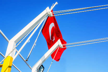 Turkish flag waving in the wind