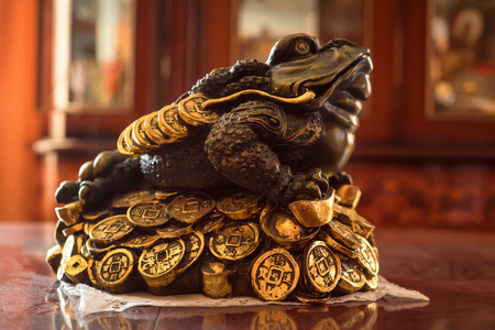 Jin Chan or money toad souvenirの写真素材