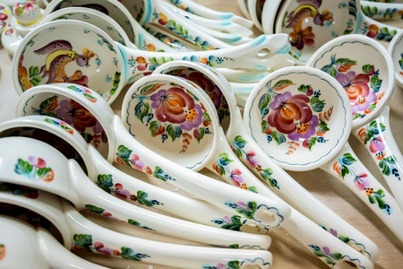 Tableware made of delftの写真素材