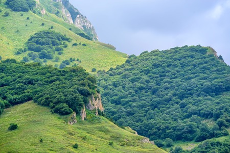 Mountain landscape in North Ossetiaの写真素材