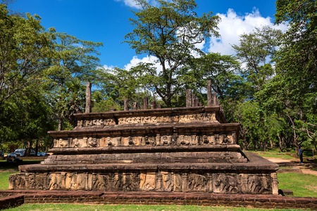 Ruins of Audience Hall in Polonnaruwaの写真素材
