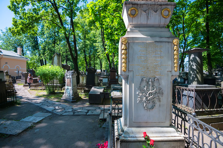ST.PETERSBURG, RUSSIA - JUNE, 2015: LOMONOSOV TOMBのeditorial素材