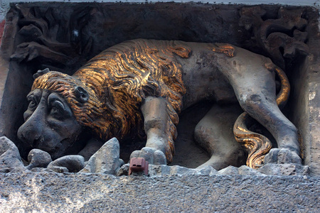 Architectural detail lionの写真素材