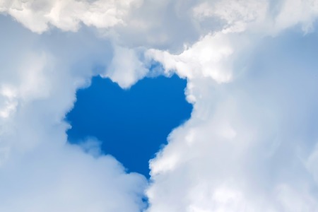 Heart shaped clouds