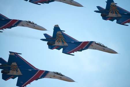 ROSTOV-ON-DON, RUSSIA - AUGUST, 2017: Su-30のeditorial素材
