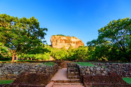 Sigiriya rock in Sri Lankaの写真素材
