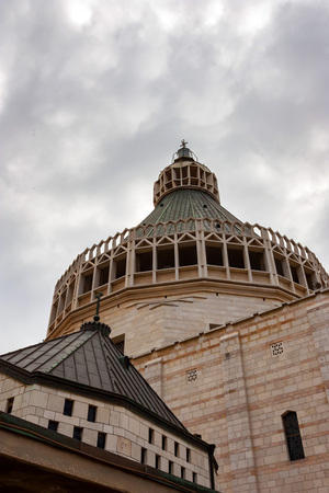 Facade of Basilica of the Annunciation, Nazarethの写真素材
