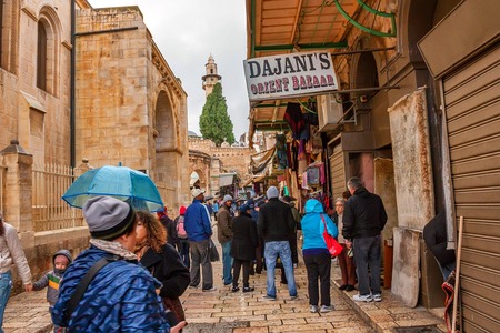 JERUSALEM, ISRAEL - NOVEMBER 2011: Via Dolorosaのeditorial素材