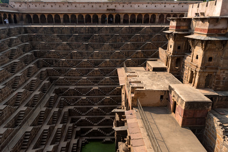 The famous Chand Baori Stepwellの写真素材