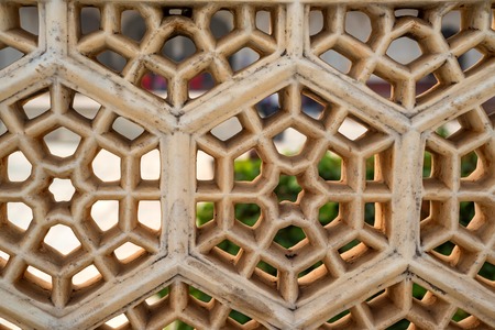 Architectural pierce work of Red Fort of Agraの写真素材