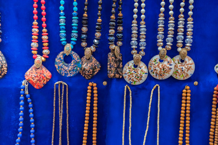 Souvenir beads in Indian styleの写真素材
