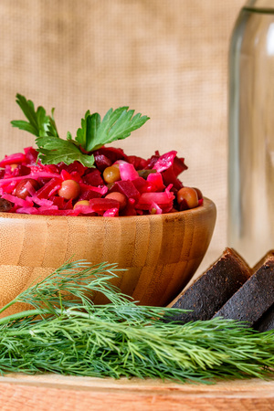 Vinegret - traditional Russian vegetable saladの写真素材