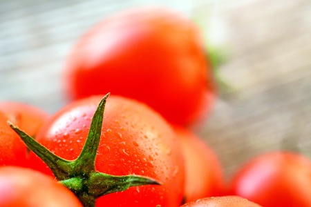 Close-up of red ripe fresh tomatoesの写真素材