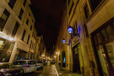 BRUSSELS, BELGIUM -CIRCA JUNE 2014: Central police station of Brusselsのeditorial素材