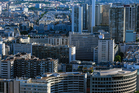 Scenic panorama of Paris from Eiffels towerの写真素材