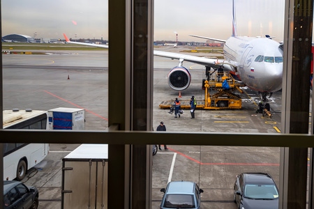 MOSCOW - CIRCA NOVEMBER 2017: Sheremetyevo airportのeditorial素材