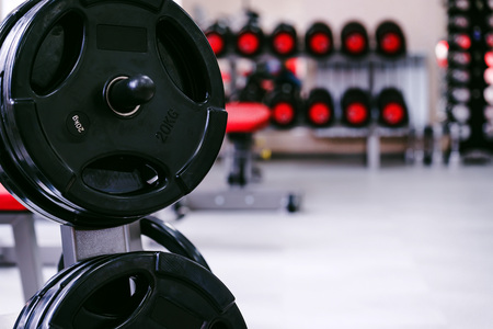 Fitness dumbbell and barbell weight plates