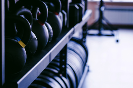 Closeup image of chrome dumbbells