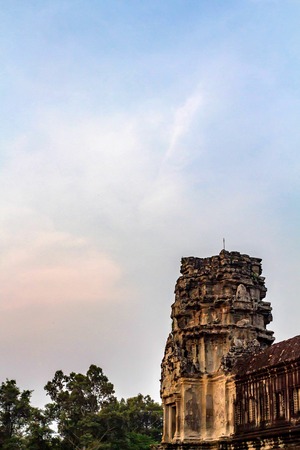 Temples of Angkor Wat in Cambodiaの写真素材