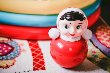 Close up roly-poly toy for childrenの写真素材