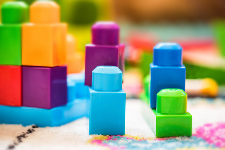 Colorful building blocks for children