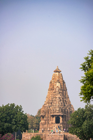KHAJURAHO, INDIA - NOVEMBER 10, 2017: View of Kandariya Mahadev Temple in Indiaのeditorial素材