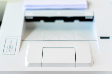 White office printer close