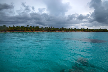 Ocean and tropical coastline in Dominican Republicの写真素材