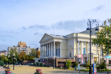TYUMEN, RUSSIA - SEPTEMBER 9, 2016: Tyumen drama Theatre, Russiaのeditorial素材