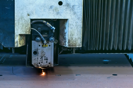 Laser beam cutting machineの写真素材