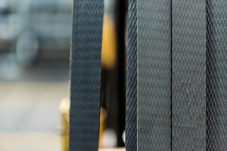 Black industrial rubber beltsの写真素材