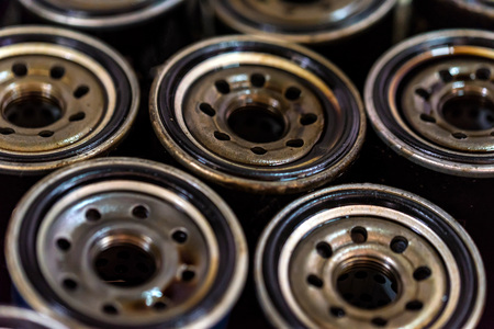 Used car transmission filtersの写真素材