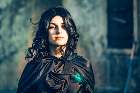 Fantasy cosplay beautiful girl from Witcherの写真素材