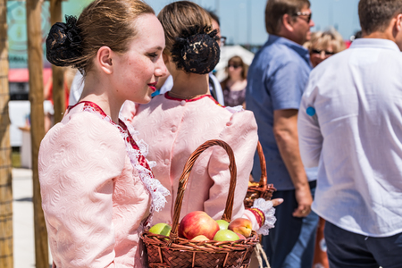 ROSTOV-ON-DON, RUSSIA - JUNE 17, 2018: Cossack show at the airport on match day