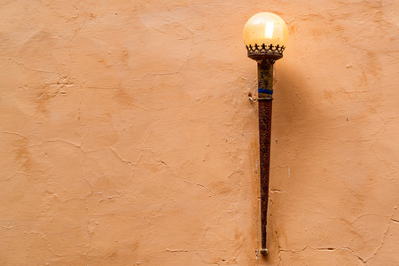 Beautiful street light in Amer Fort in Indiaの写真素材