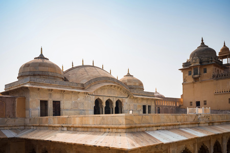 Scenic view of Amber or Amer fort in Jaipur, Indiaの写真素材