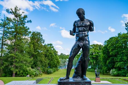 ST.PETERSBURG, RUSSIA - 15 JUNE 2015: Statue of antique man in Tsarskoye Seloのeditorial素材