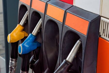 Refilling the car with fuel on a gas station