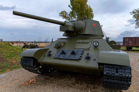 SAMBEK, RUSSIA - CIRCA OCTOBER 2020: medium tank T-34-76のeditorial素材