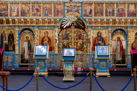 STAROCHERKASSK, RUSSIA - 7 SEPTEMBER 2020: Donskoy Starocherkassk Convent insideのeditorial素材