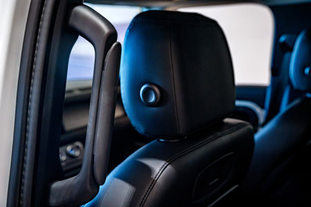 ROSTOV-ON-DON, RUSSIA - 7 DECEMBER 2020: Land Rover Defender headrestのeditorial素材