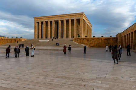 ANKARA, TURKEY - 14 DECEMBER 2020: Mausoleum of Ataturk in Anitkabir outsideのeditorial素材