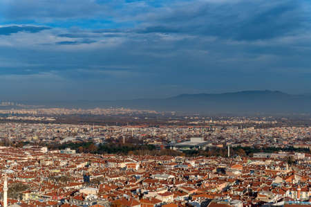 BURSA, TURKEY - 10 DECEMBER 2020: beautiful landskape view on the Bursaのeditorial素材