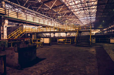 Iron and Steel Factory or Pipe Mill located in Taganrog South of Russiaの写真素材