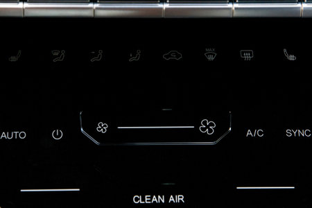 Climate control unit in the new car closeの写真素材