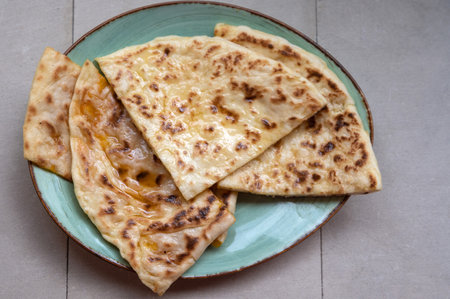 Traditional Chechen dish Chepalgash on a plate