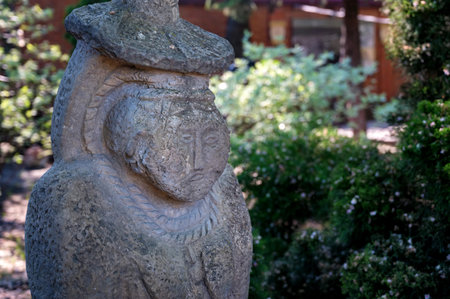 Idol statue. Statue on the background of nature.の写真素材