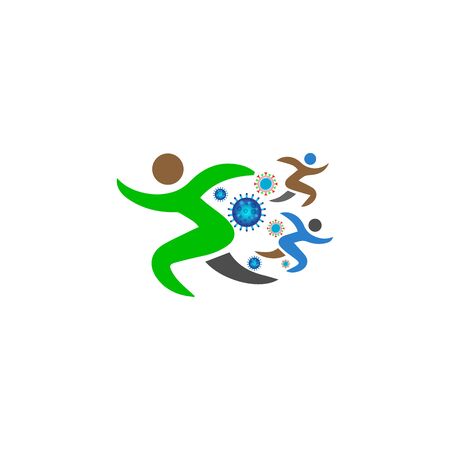 Social Distance corona virus covid-19 Infection  design inspirationのイラスト素材